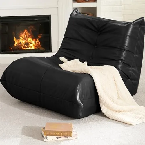 hobestluk bean bag chair leather togo chair memory foam living room adult