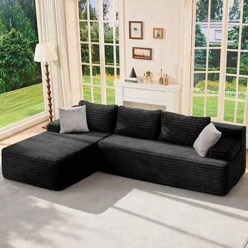 hobestluk boneless couch modular sectional sofa l shape lounge cloud couch